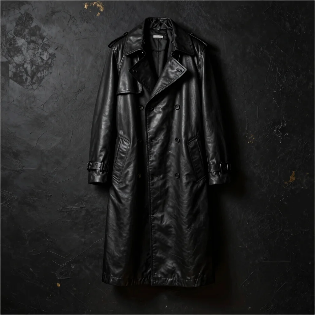 Immortal Structured Leather Trench